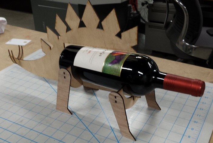 Tabletop Wine Bottle Stand, laser-cut product by Engravia Mauritius