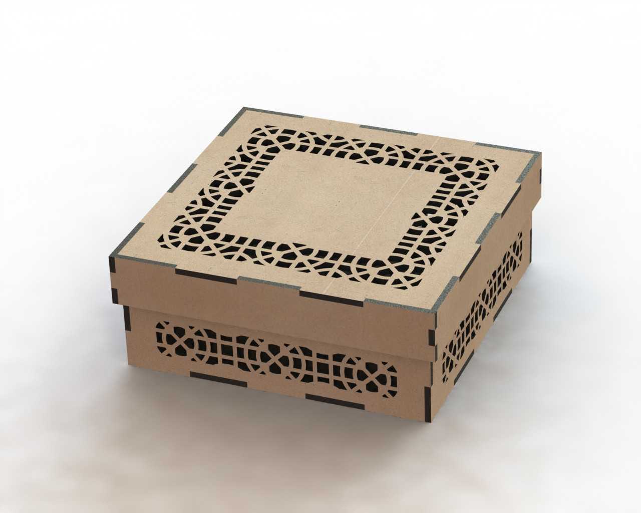 Geometric Keepsake Box custom laser-cut wooden decorative boxes by Engravia Mauritius