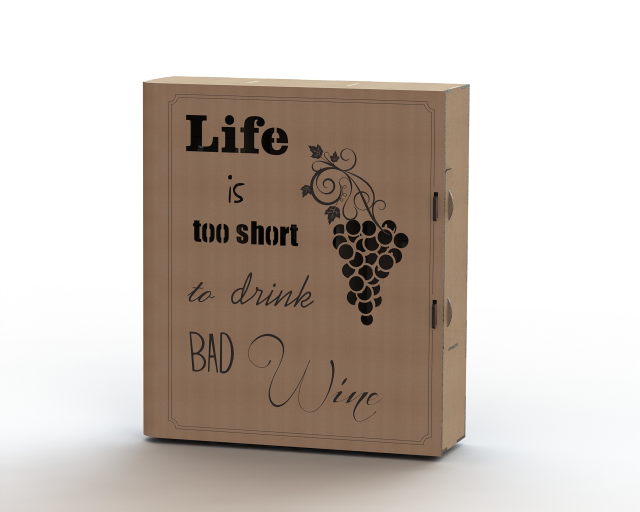 Engraved Wine Gift Box custom laser-cut wooden wine & bar by Engravia Mauritius