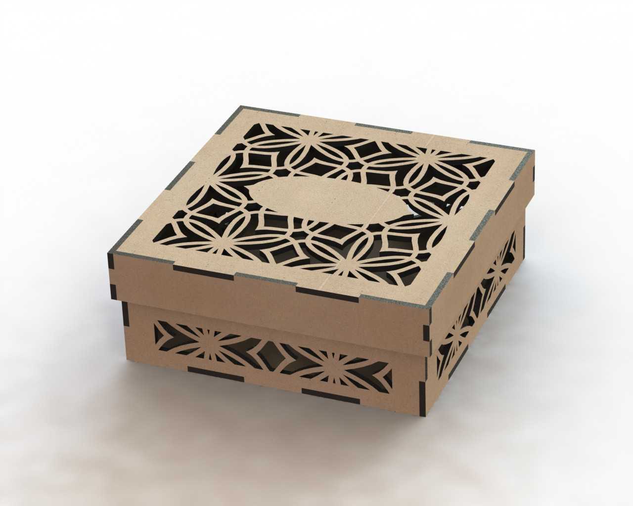 Leaf Pattern Gift Box custom laser-cut wooden gift boxes by Engravia Mauritius