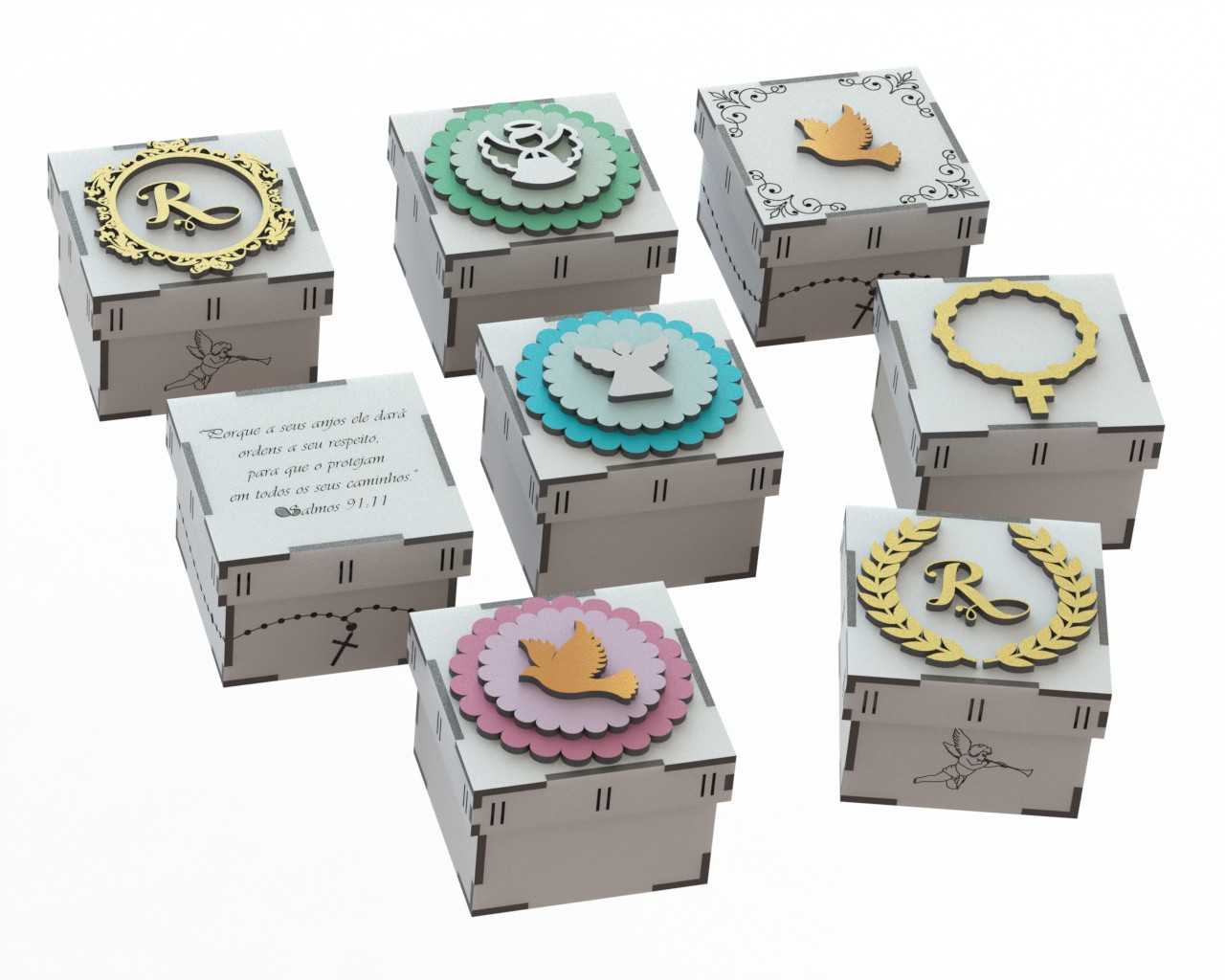 Personalized Mini Gift Box Set custom laser-cut wooden gift boxes by Engravia Mauritius