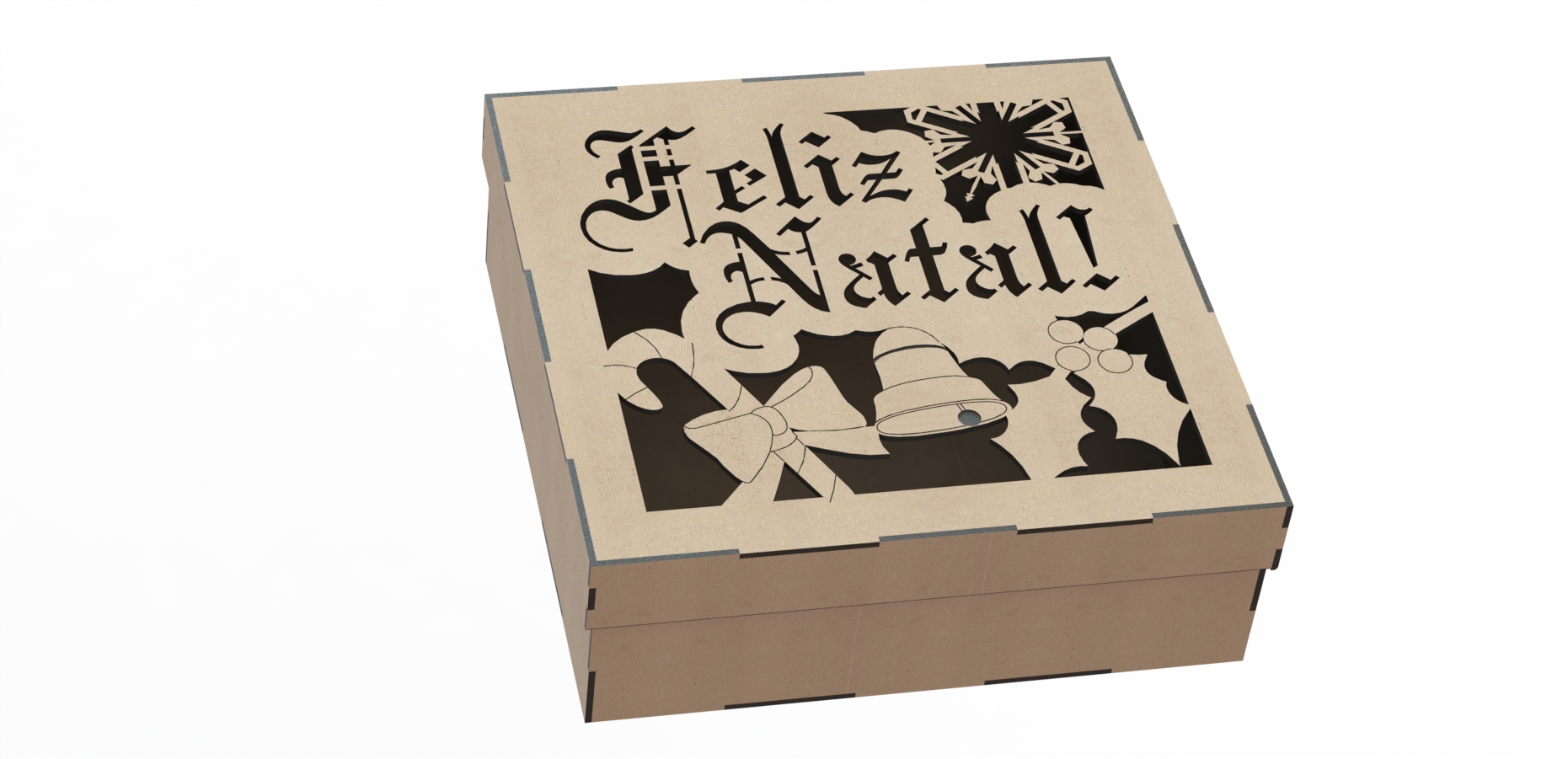 Christmas Gift Box custom laser-cut wooden seasonal boxes by Engravia Mauritius