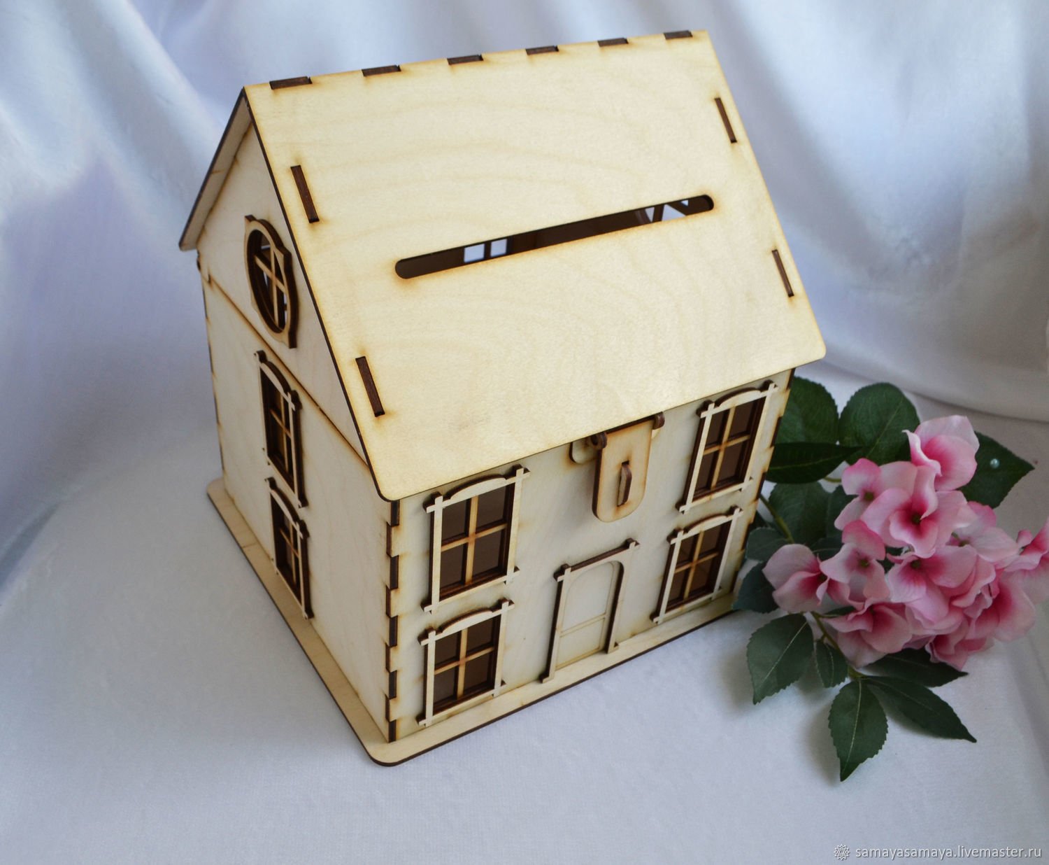 House Shaped Gift Box custom laser-cut wooden gift boxes by Engravia Mauritius