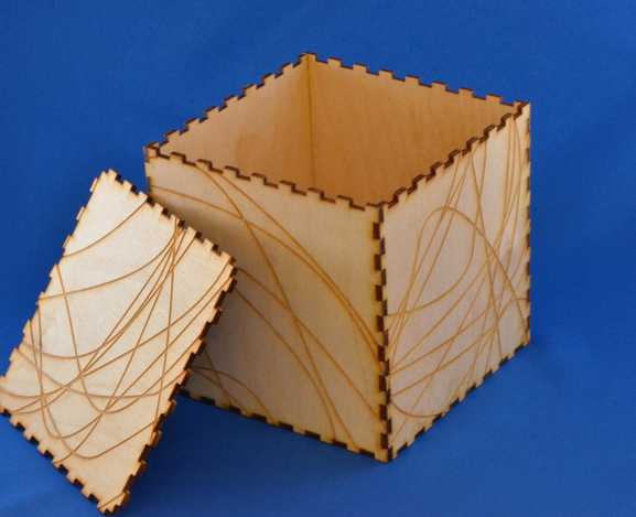 Leaf Engraved Cube Box custom laser-cut wooden decorative boxes by Engravia Mauritius