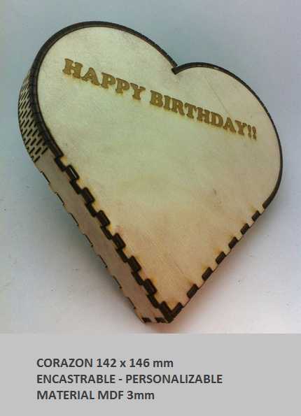 Heart Birthday Box custom laser-cut wooden gift boxes by Engravia Mauritius