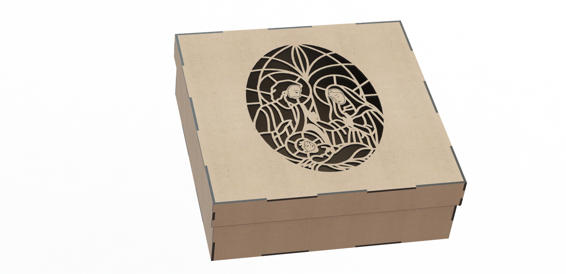 Decorative Round Gift Box custom laser-cut wooden gift boxes by Engravia Mauritius