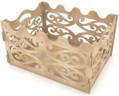 Filigree Storage Basket custom laser-cut wooden organizers by Engravia Mauritius