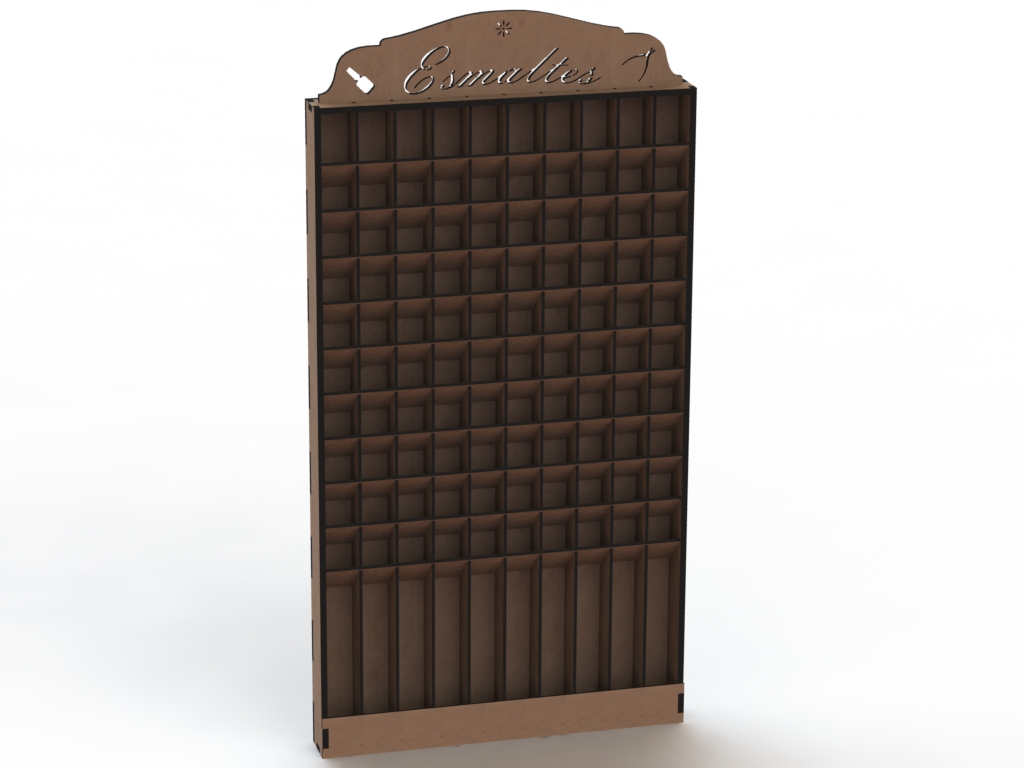 Wall Display Organizer custom laser-cut wooden retail displays by Engravia Mauritius