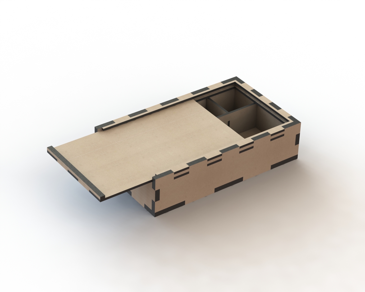 Sliding Lid Storage Box custom laser-cut wooden storage boxes by Engravia Mauritius