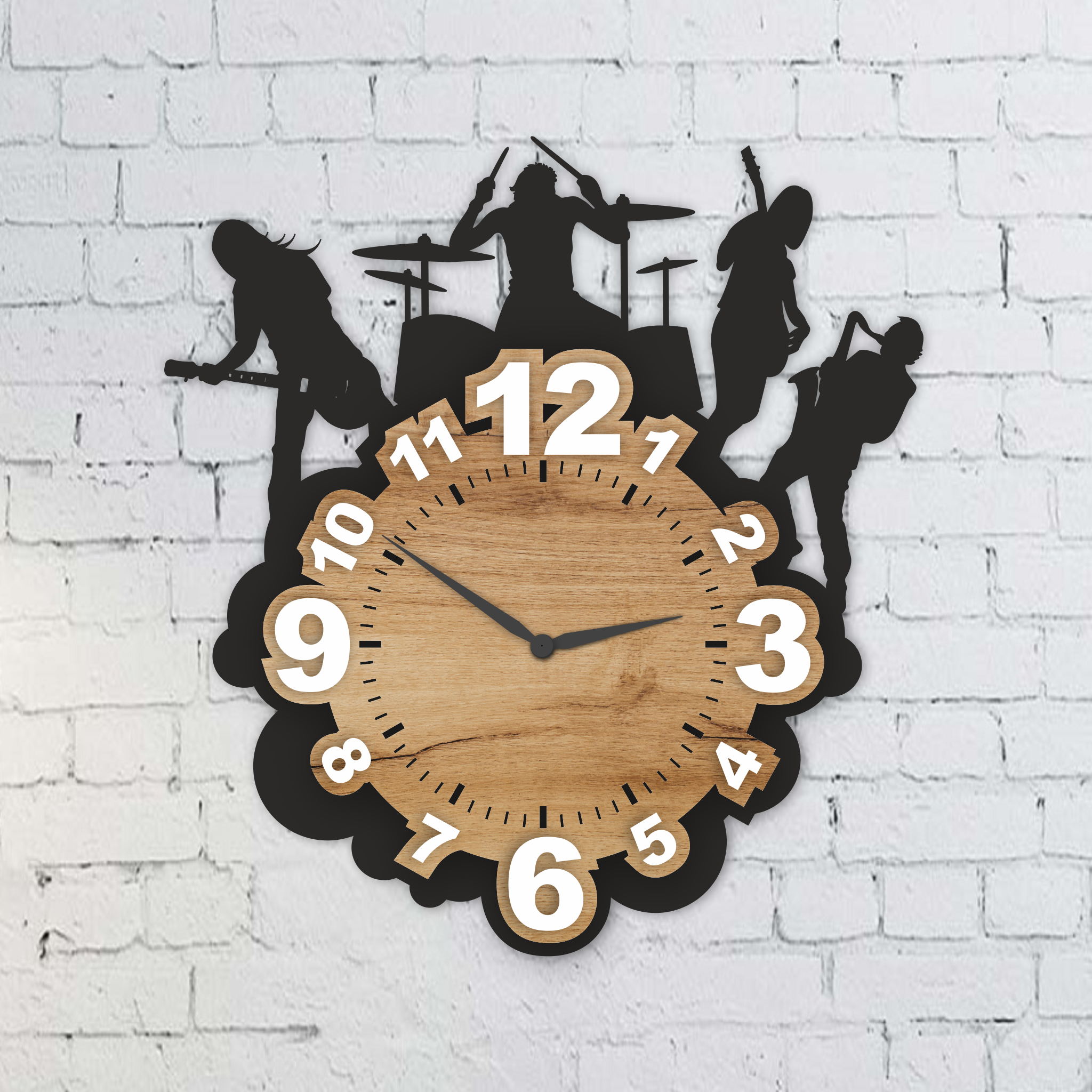 Wild Horse Clock, laser-cut clock design by Engravia Mauritius