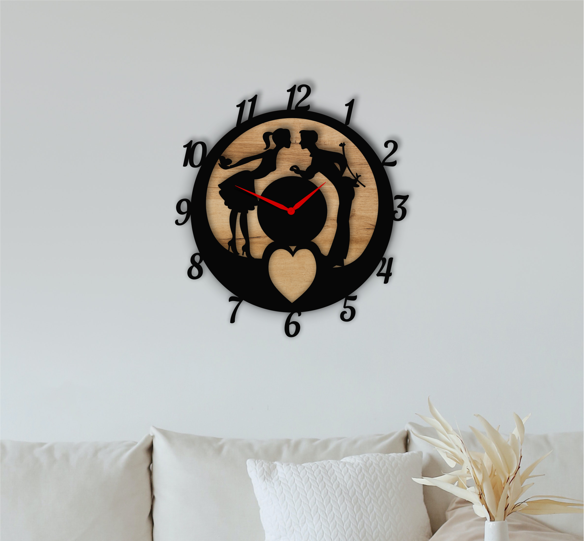 Lion Clock, laser-cut clock design by Engravia Mauritius