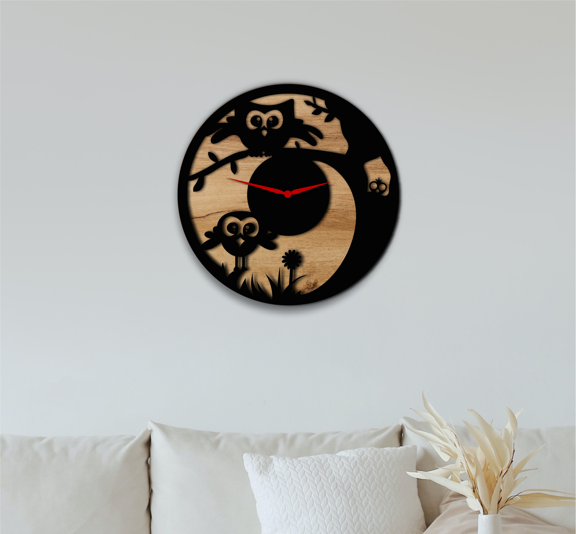 Horse Silhouette Clock, laser-cut clock design by Engravia Mauritius