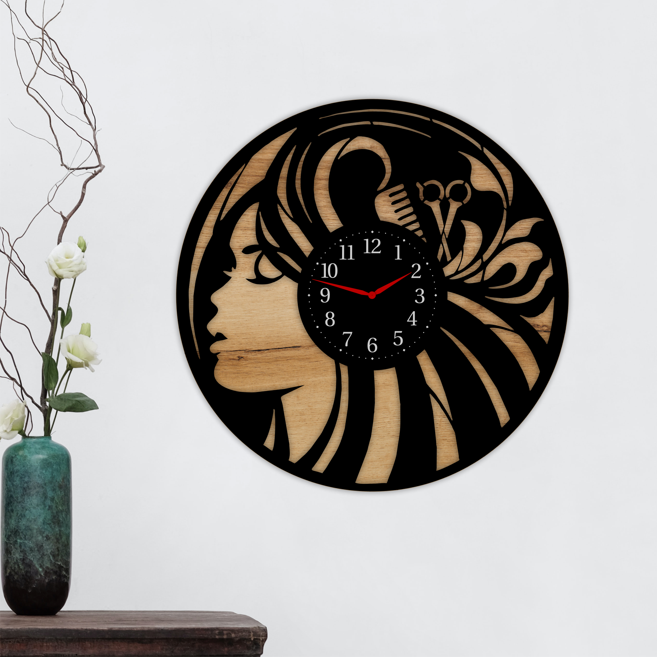 Majestic Lion Clock, laser-cut clock design by Engravia Mauritius