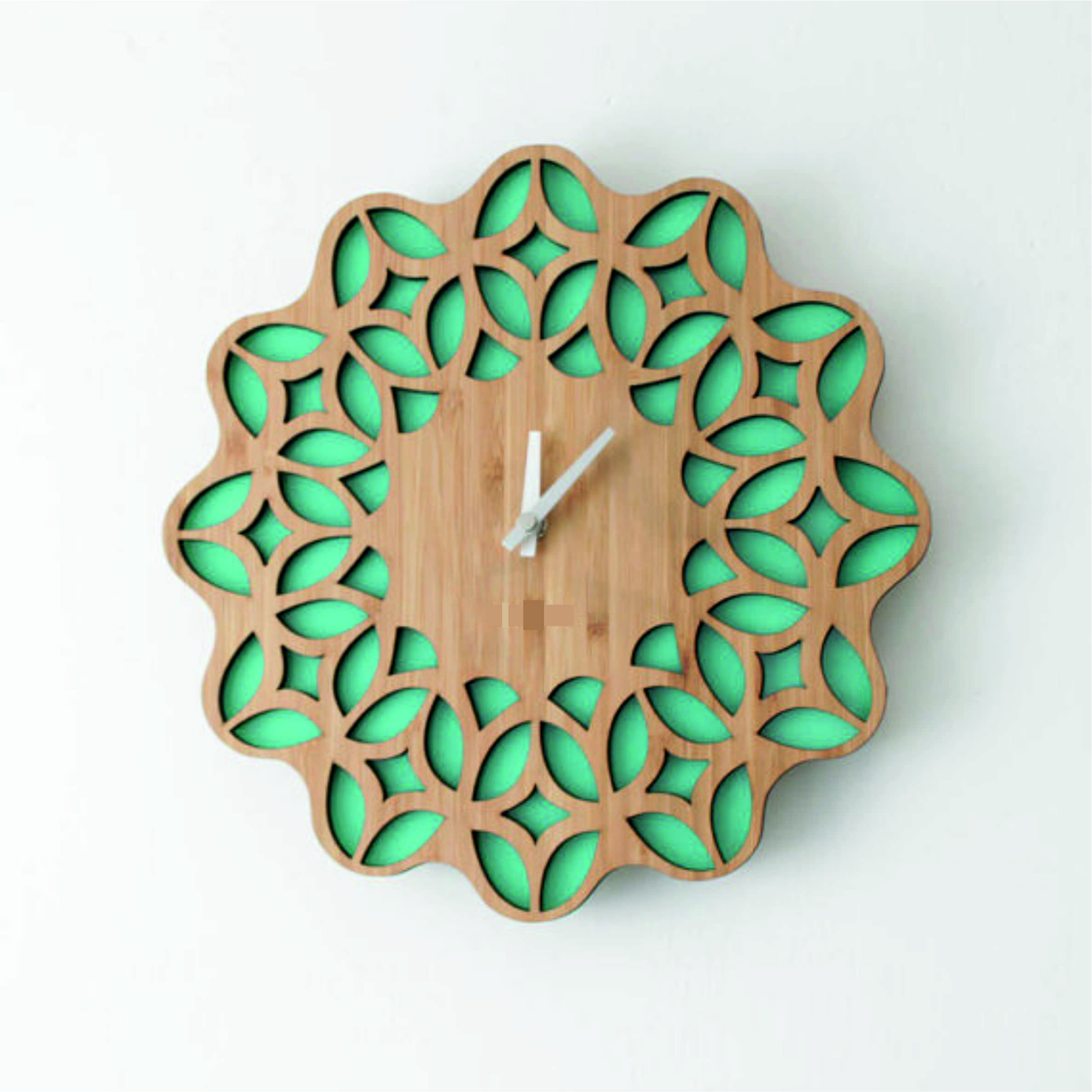 Layered Petal Clock, laser-cut clock design by Engravia Mauritius
