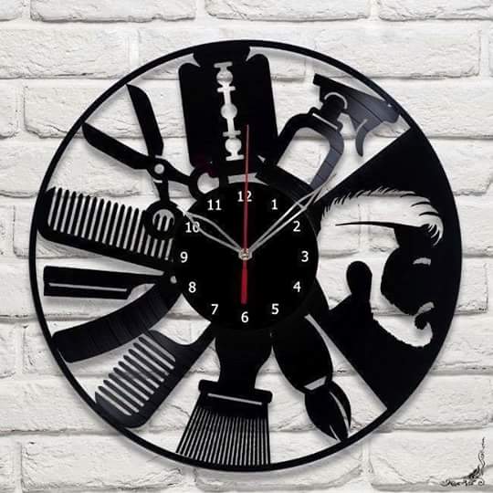 Beauty Studio Clock, laser-cut clock design by Engravia Mauritius