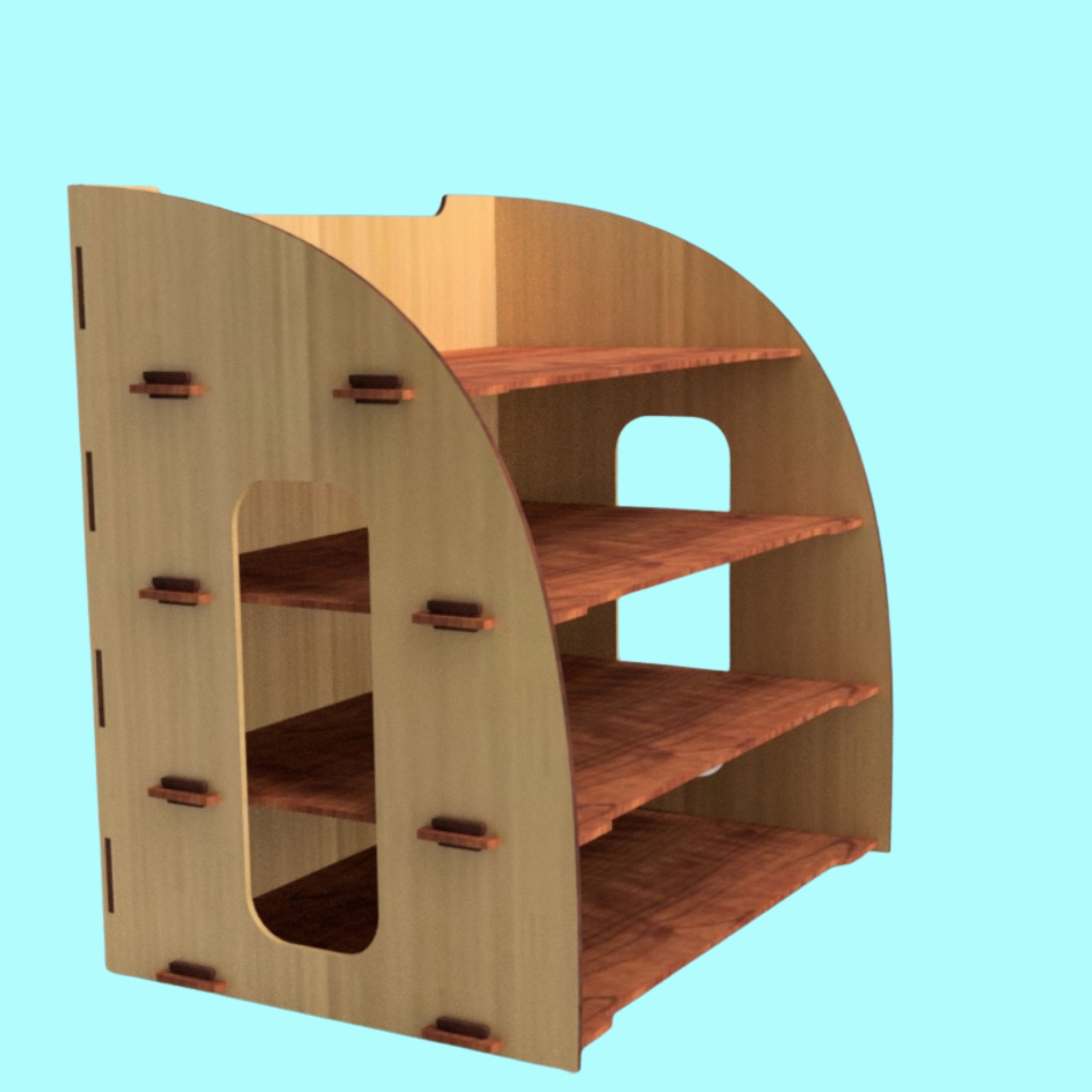 Office Desk Caddy, laser-cut furniture or storage design by Engravia Mauritius