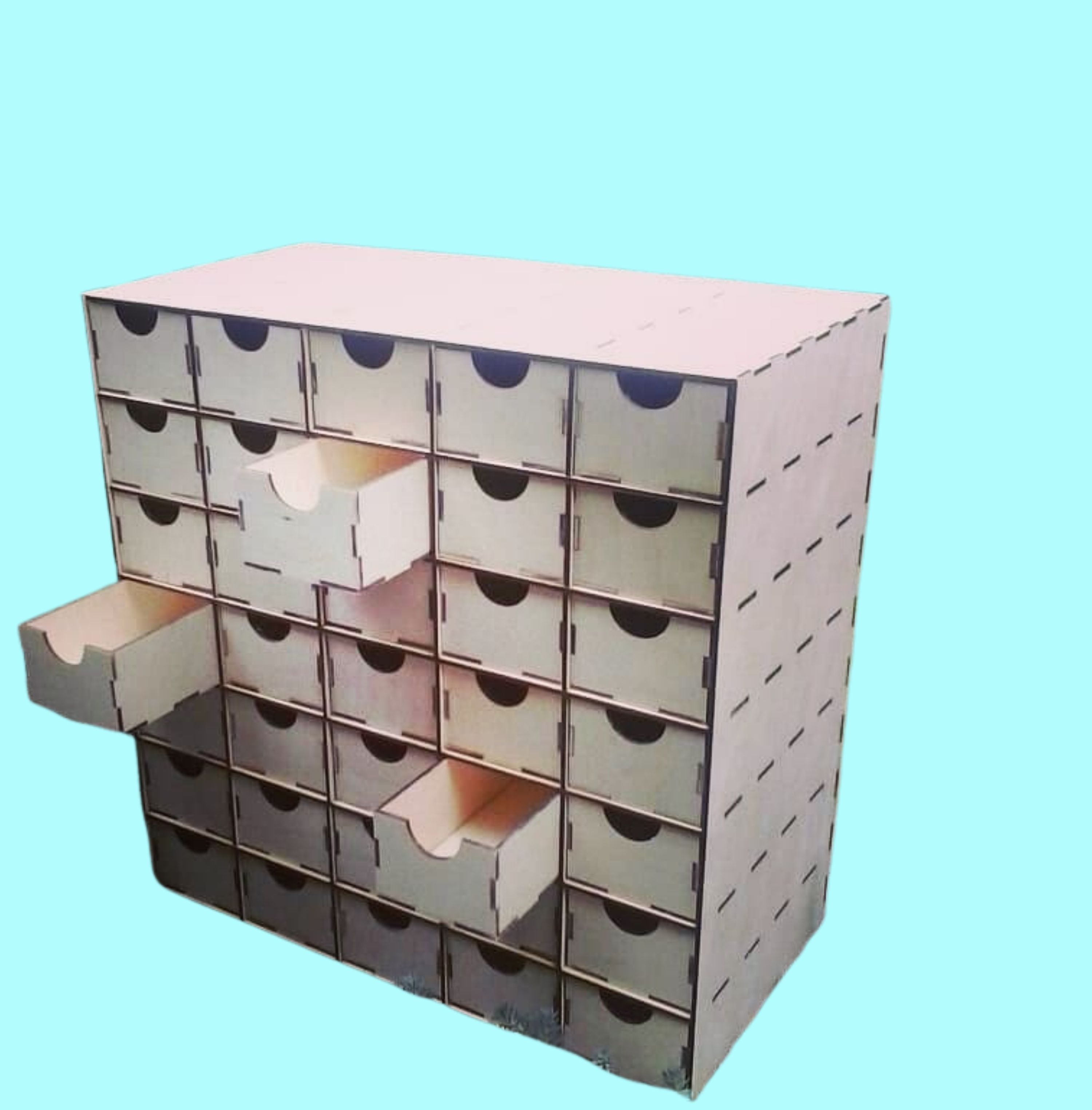 Desk Organizer with Shelves custom laser-cut wooden desk organiser by Engravia Mauritius
