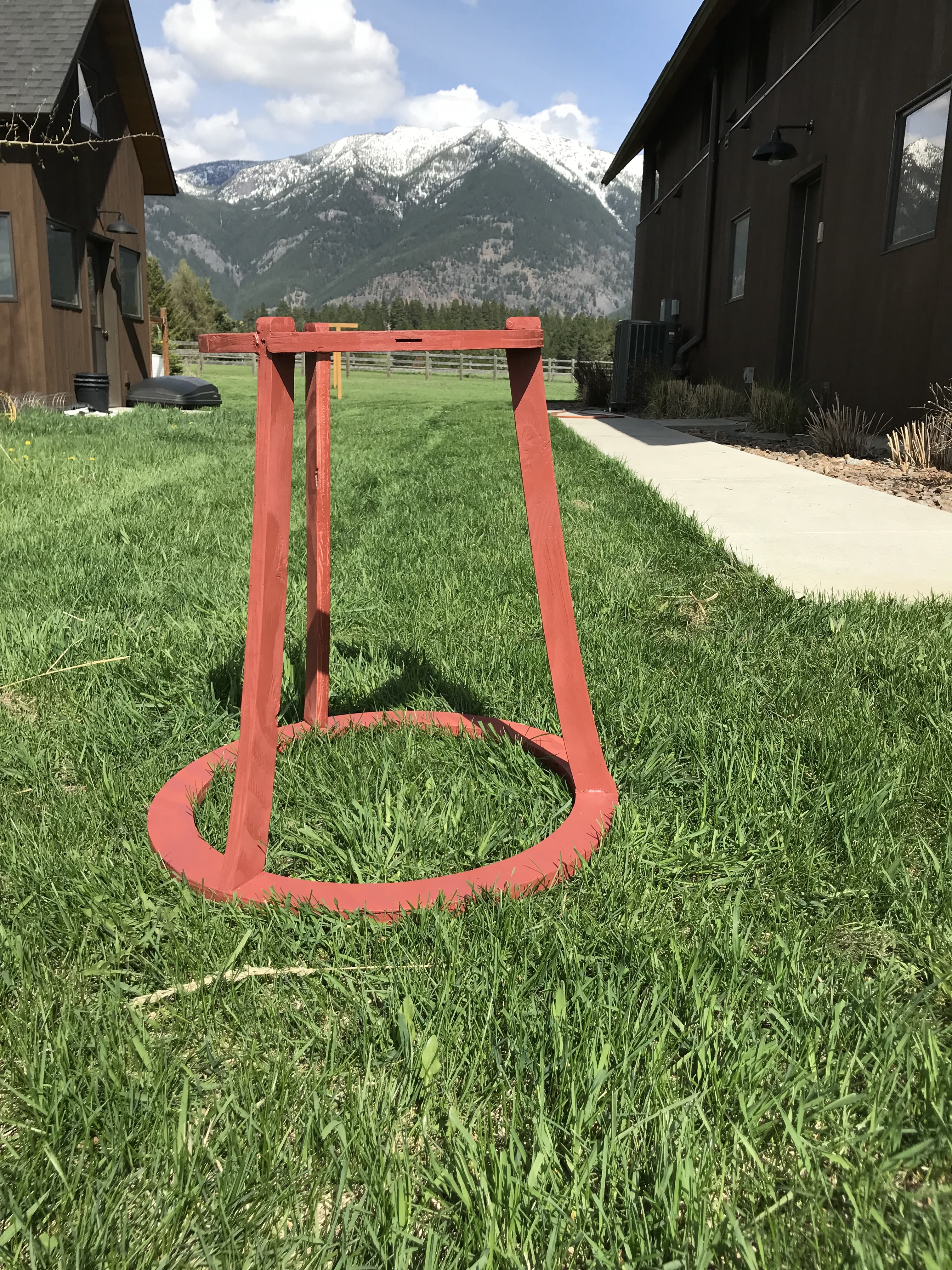 Outdoor Swing Frame custom laser-cut wooden outdoor furniture by Engravia Mauritius