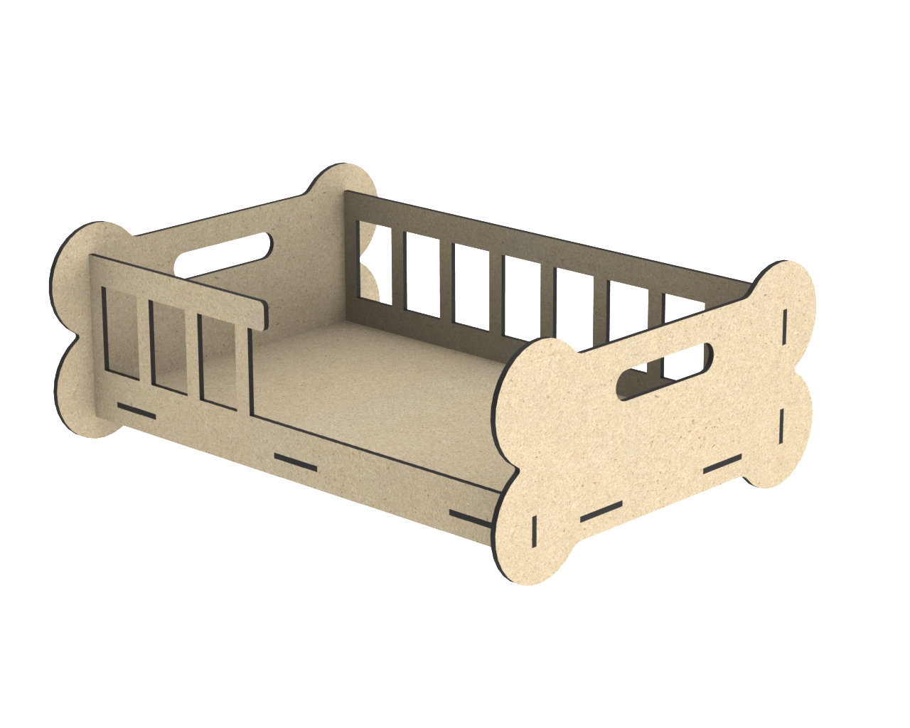Pet House Bed custom laser-cut wooden pet furniture by Engravia Mauritius