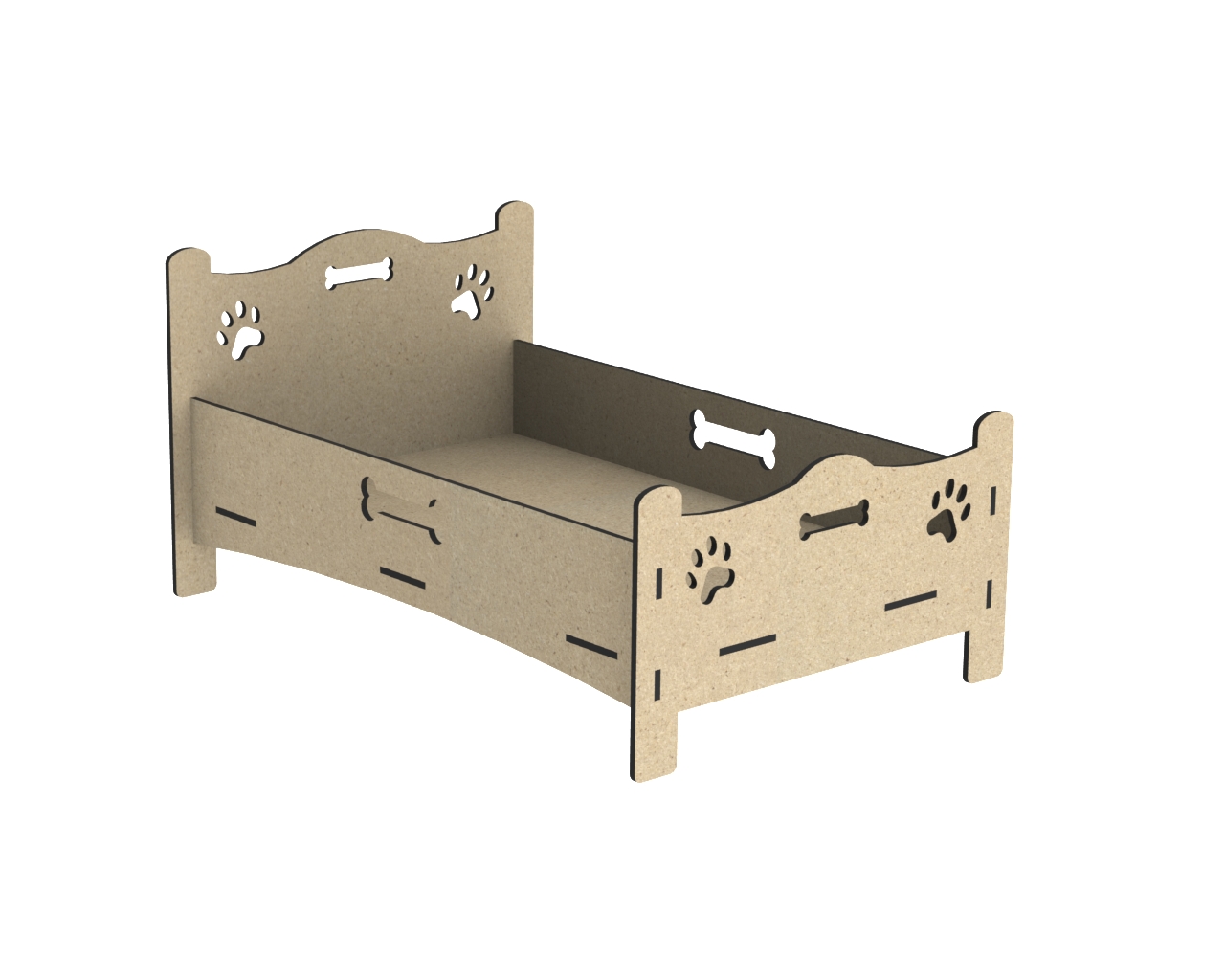 Pet Feeding Station custom laser-cut wooden pet furniture by Engravia Mauritius