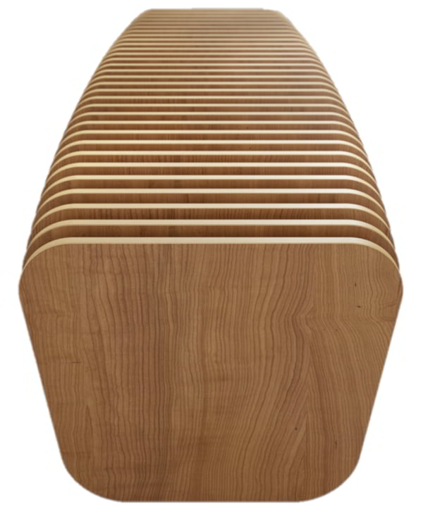 Compact Wooden Stool custom laser-cut wooden chairs & seating by Engravia Mauritius
