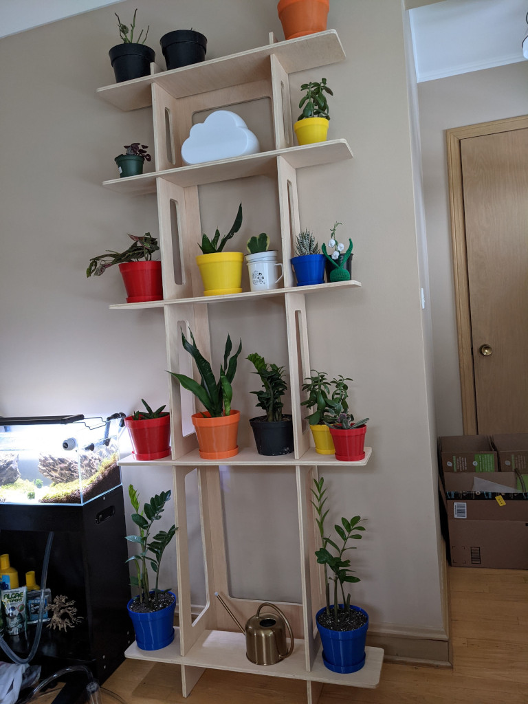 Modular Shelving Unit custom laser-cut wooden shelves & racks by Engravia Mauritius