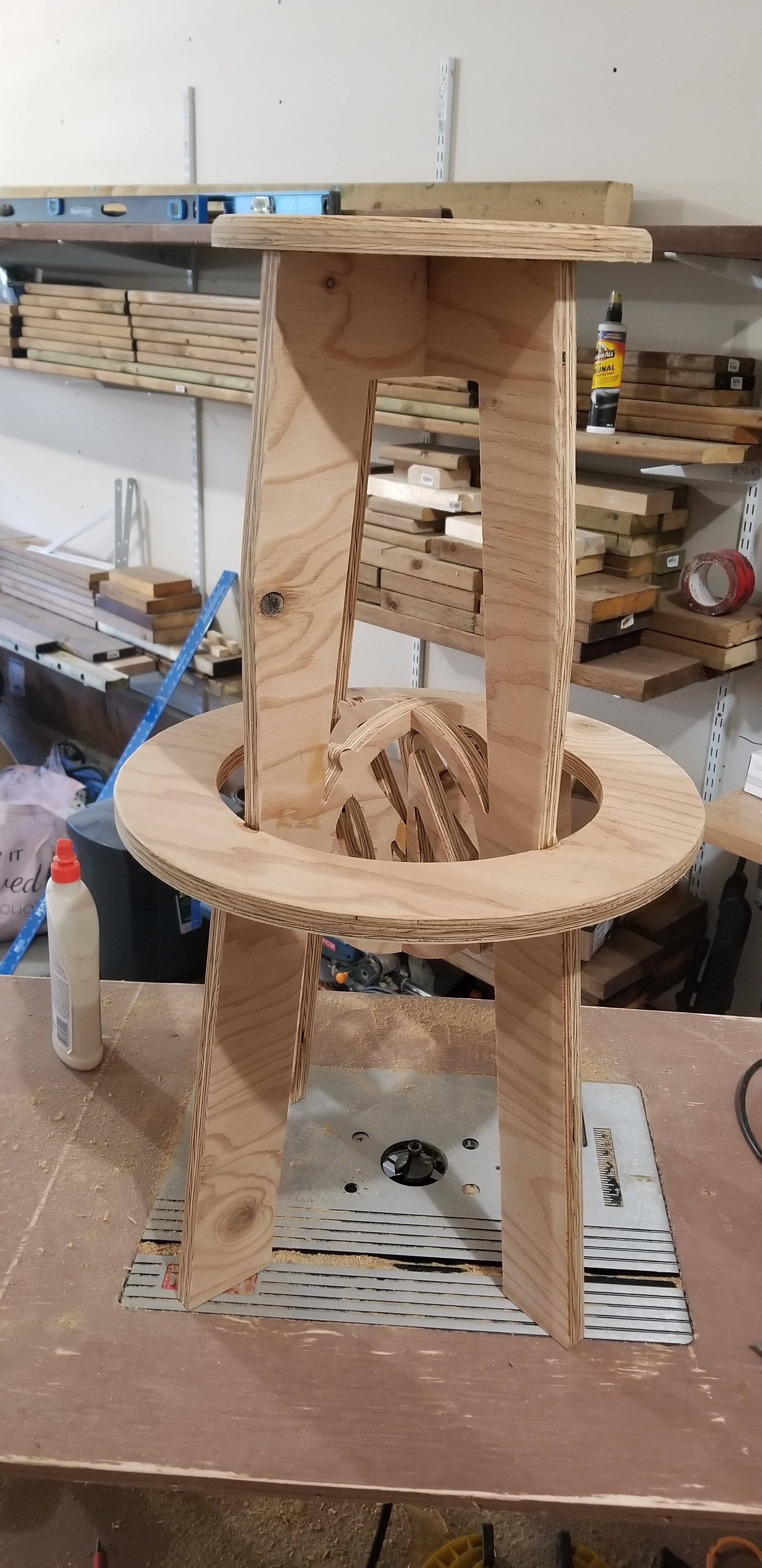 Round Coffee Table custom laser-cut wooden tables & consoles by Engravia Mauritius