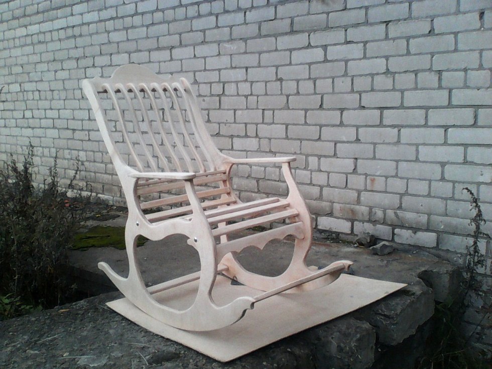 Sculptural Rocking Chair custom laser-cut wooden chairs & seating by Engravia Mauritius