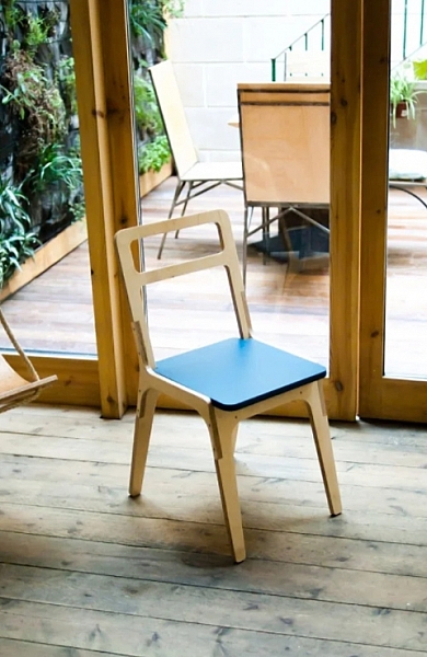 Minimal Side Chair custom laser-cut wooden chairs & seating by Engravia Mauritius