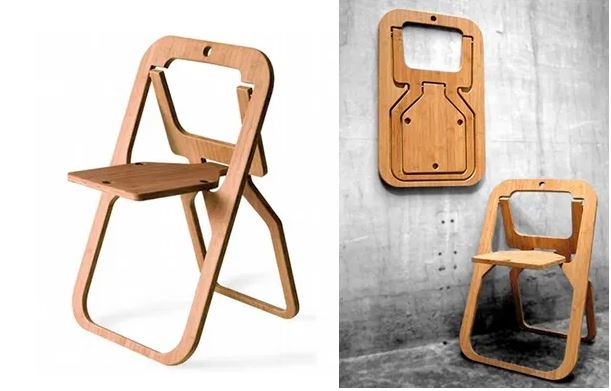 Folding Wooden Chair custom laser-cut wooden chairs & seating by Engravia Mauritius