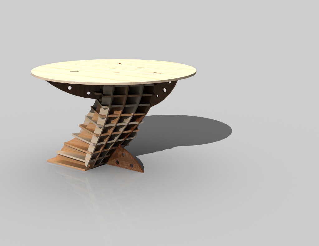 Modern Coffee Table custom laser-cut wooden tables & consoles by Engravia Mauritius