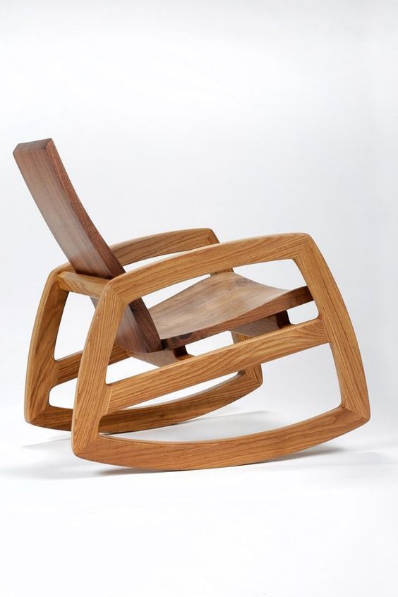 Contemporary Rocking Chair custom laser-cut wooden chairs & seating by Engravia Mauritius