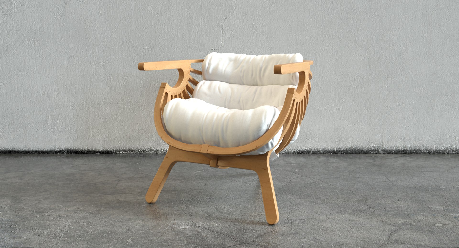 Ergonomic Lounge Chair custom laser-cut wooden chairs & seating by Engravia Mauritius