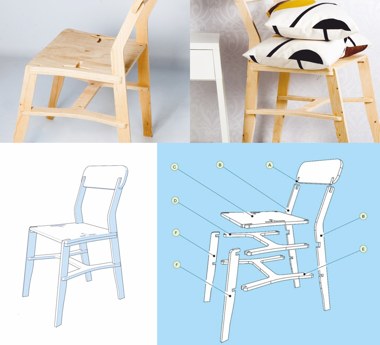 Modern Accent Chair custom laser-cut wooden chairs & seating by Engravia Mauritius