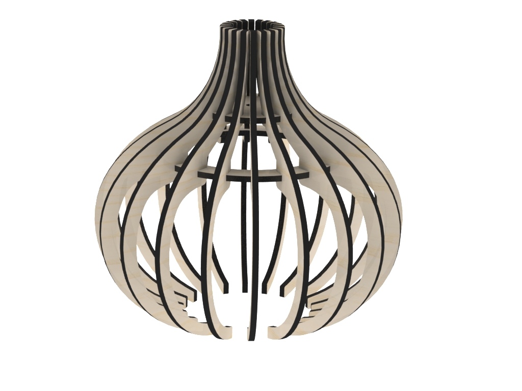 Modern wooden pendant lamp design 01 by Engravia Mauritius