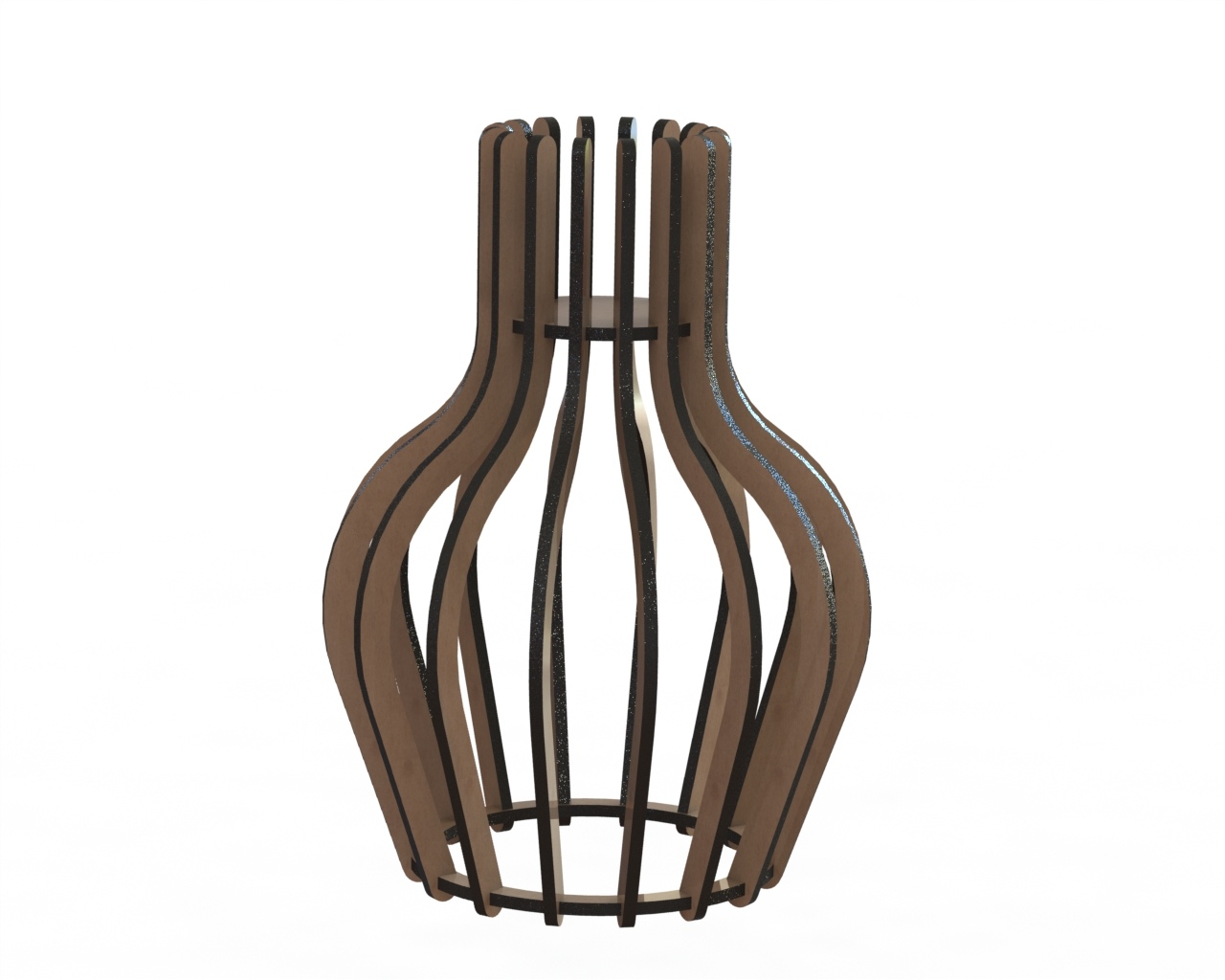 Modern Wooden Pendant Lamp 06 by Engravia Mauritius