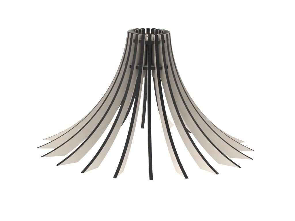Modern Wooden Pendant Lamp 08 by Engravia Mauritius