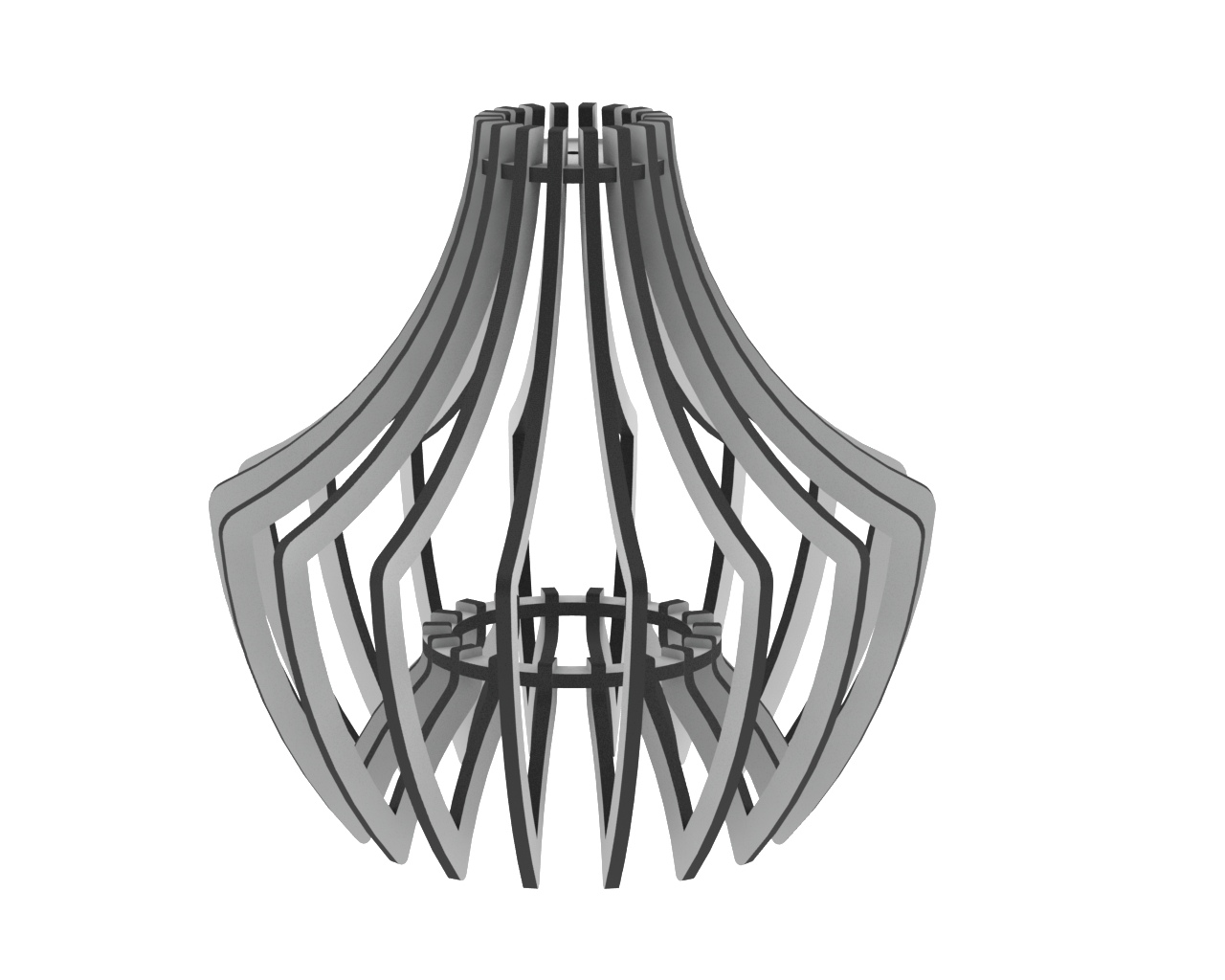 Modern Wooden Pendant Lamp 11 by Engravia Mauritius