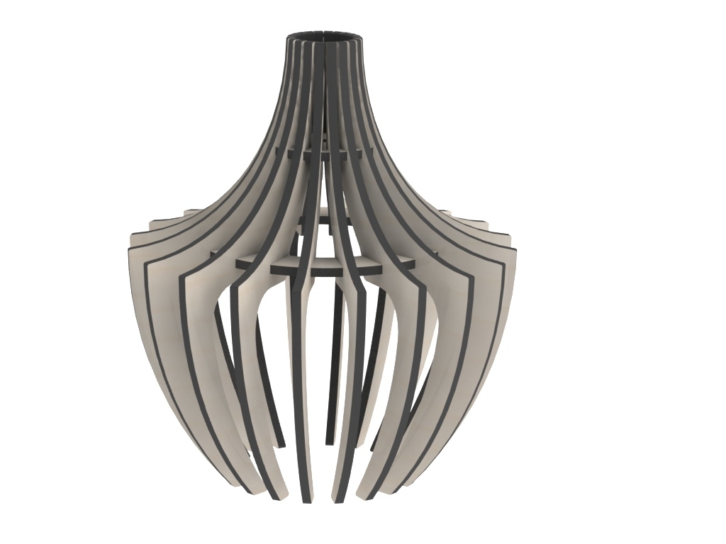 Modern Wooden Pendant Lamp 12 by Engravia Mauritius