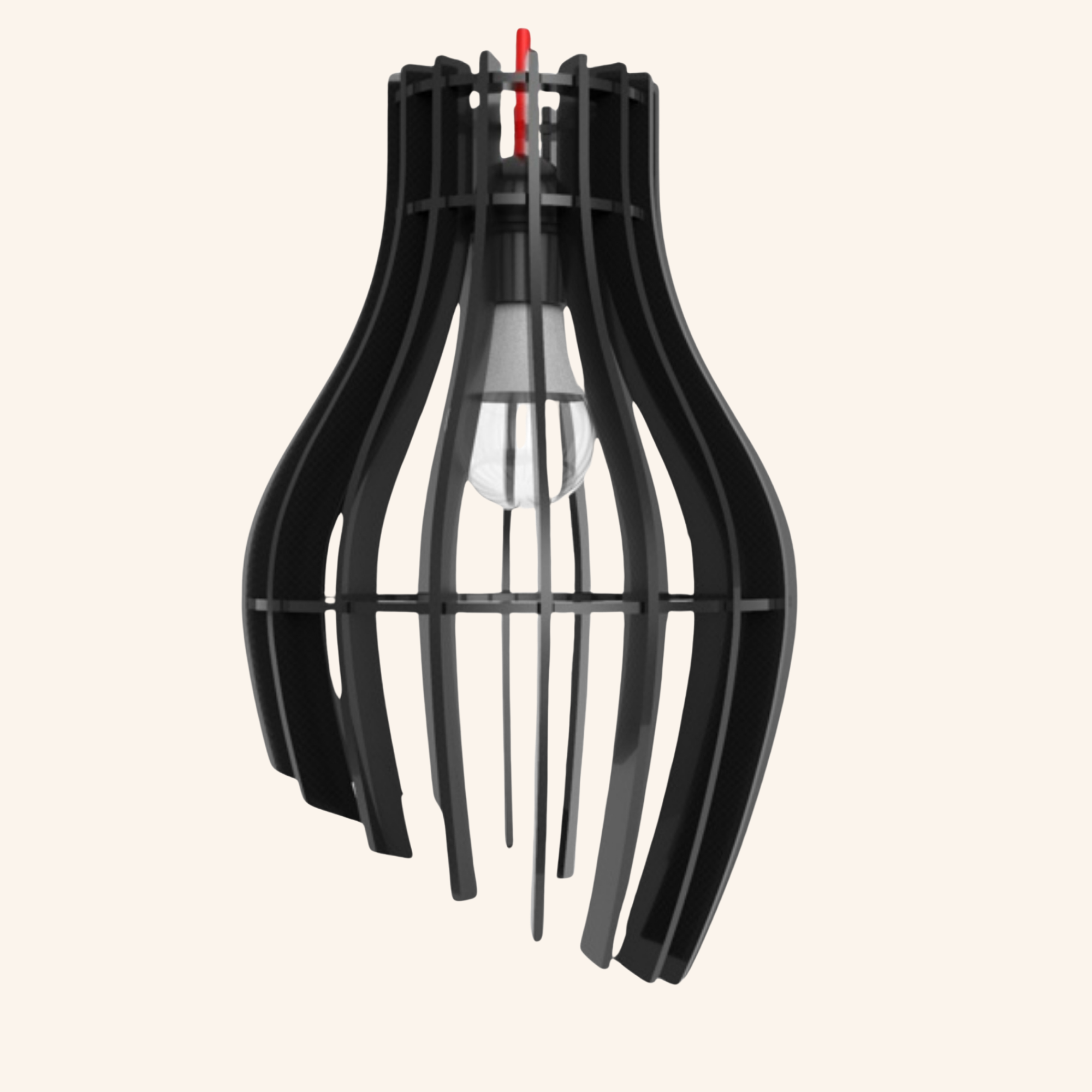 Modern Wooden Pendant Lamp 19 by Engravia Mauritius