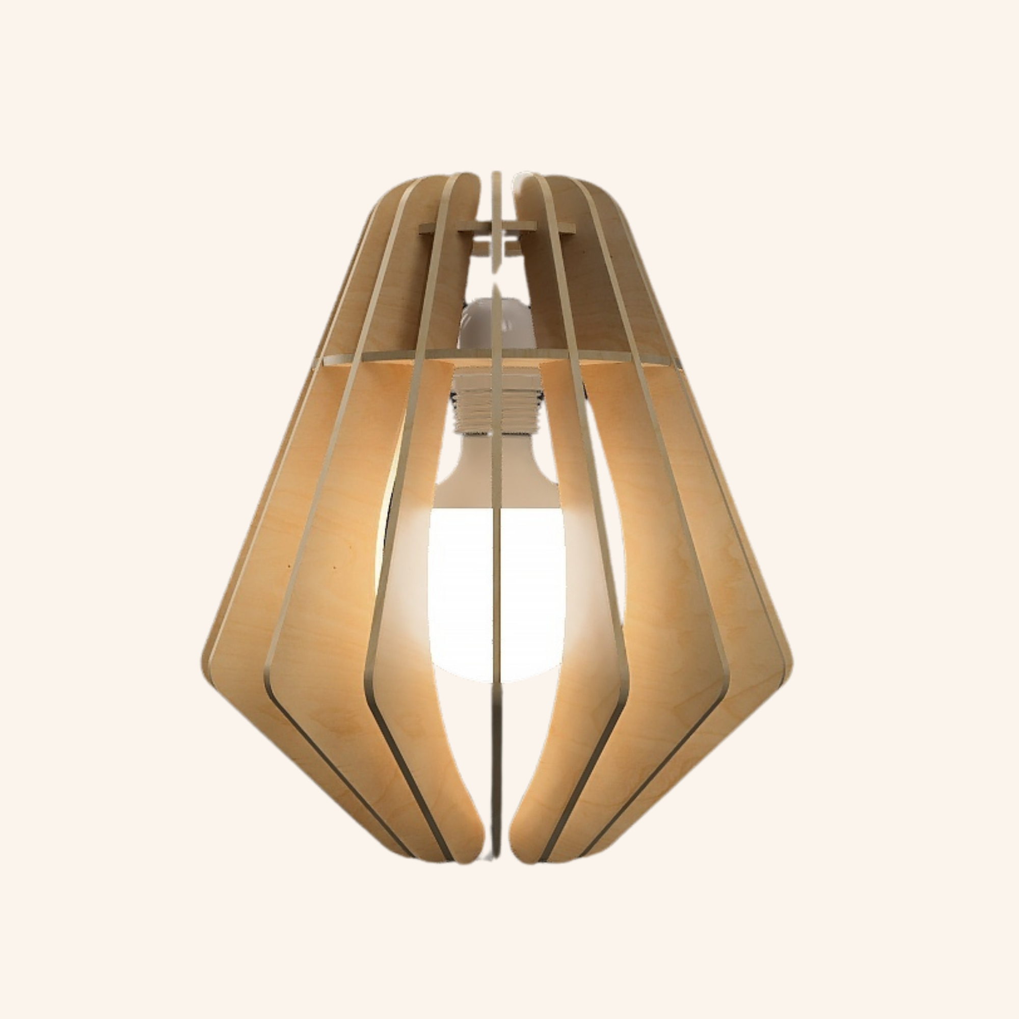 Modern Wooden Pendant Lamp 21 by Engravia Mauritius