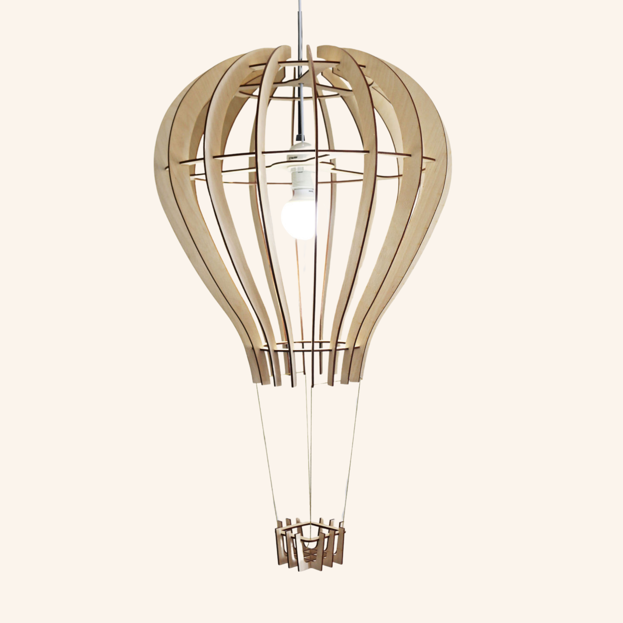 Modern Wooden Pendant Lamp 25 by Engravia Mauritius