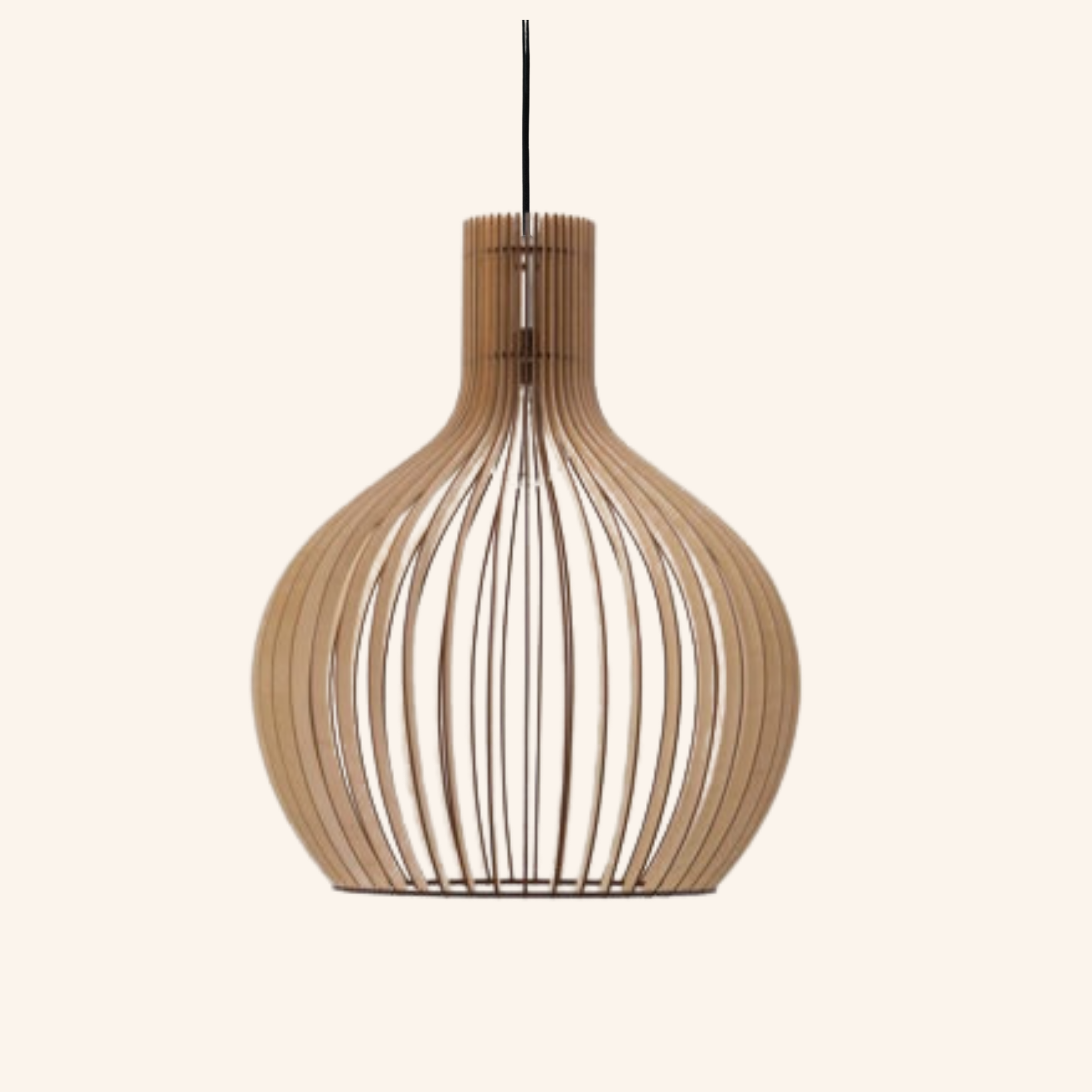 Modern Wooden Pendant Lamp 29 by Engravia Mauritius