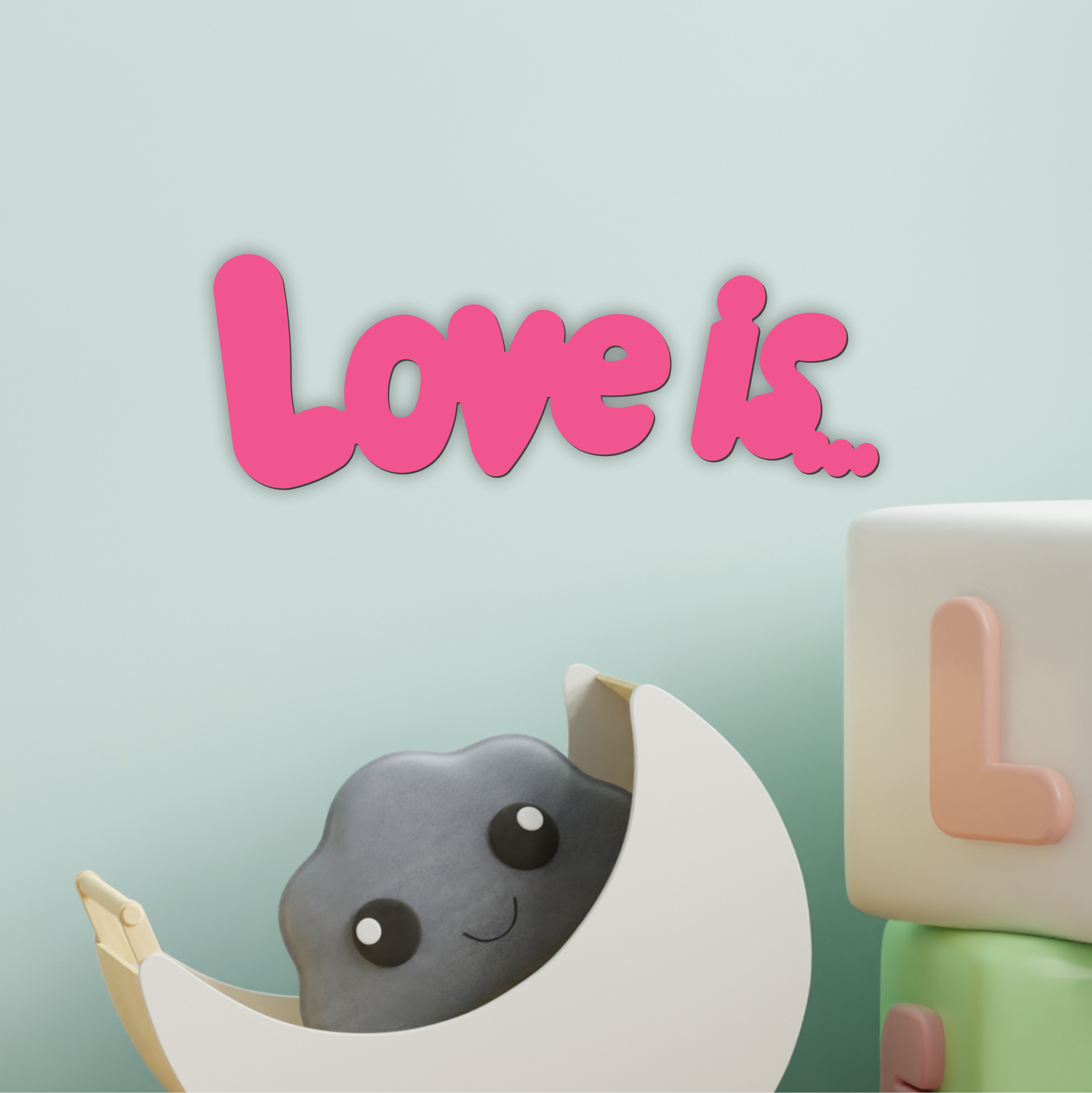 Love It Nursery Sign, laser-cut wall décor by Engravia Mauritius
