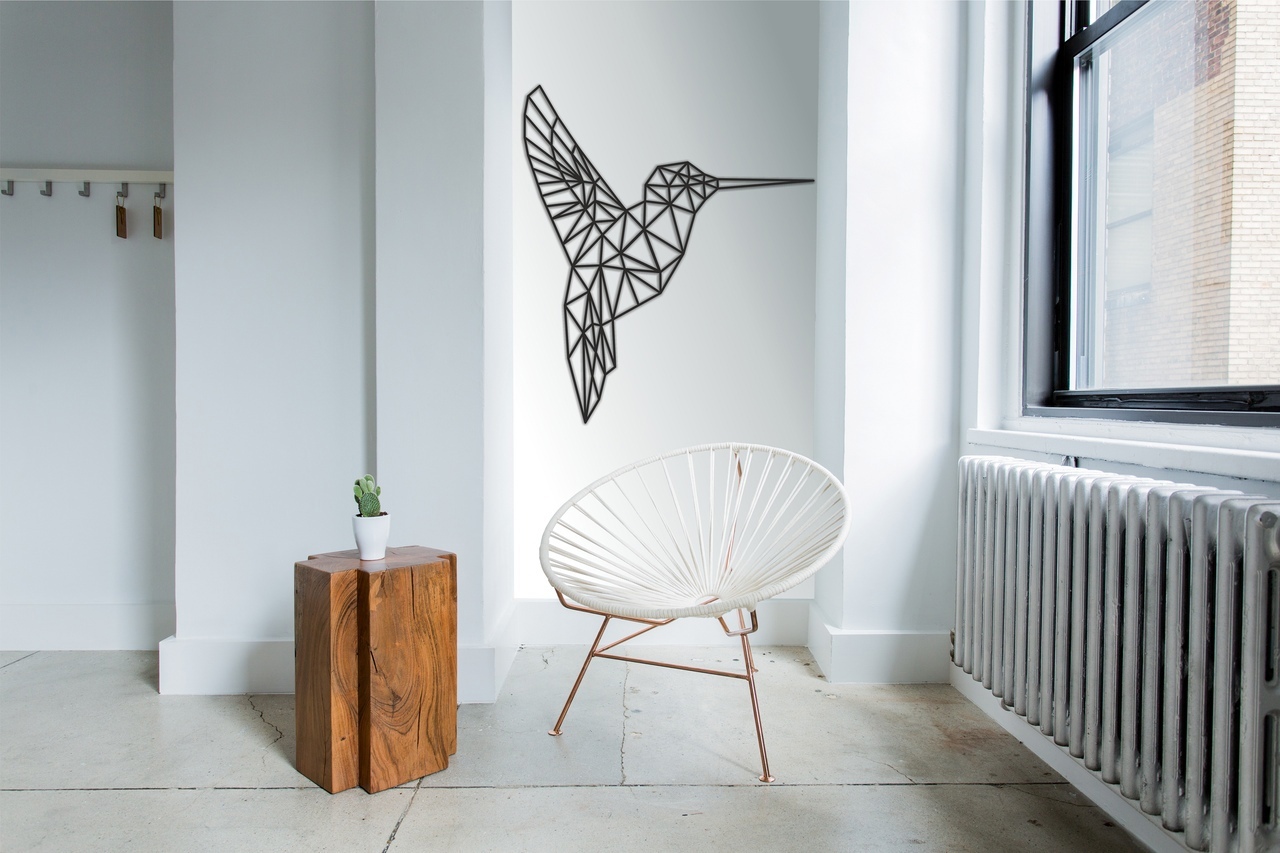 Hummingbird Wall Art, laser-cut wall décor by Engravia Mauritius