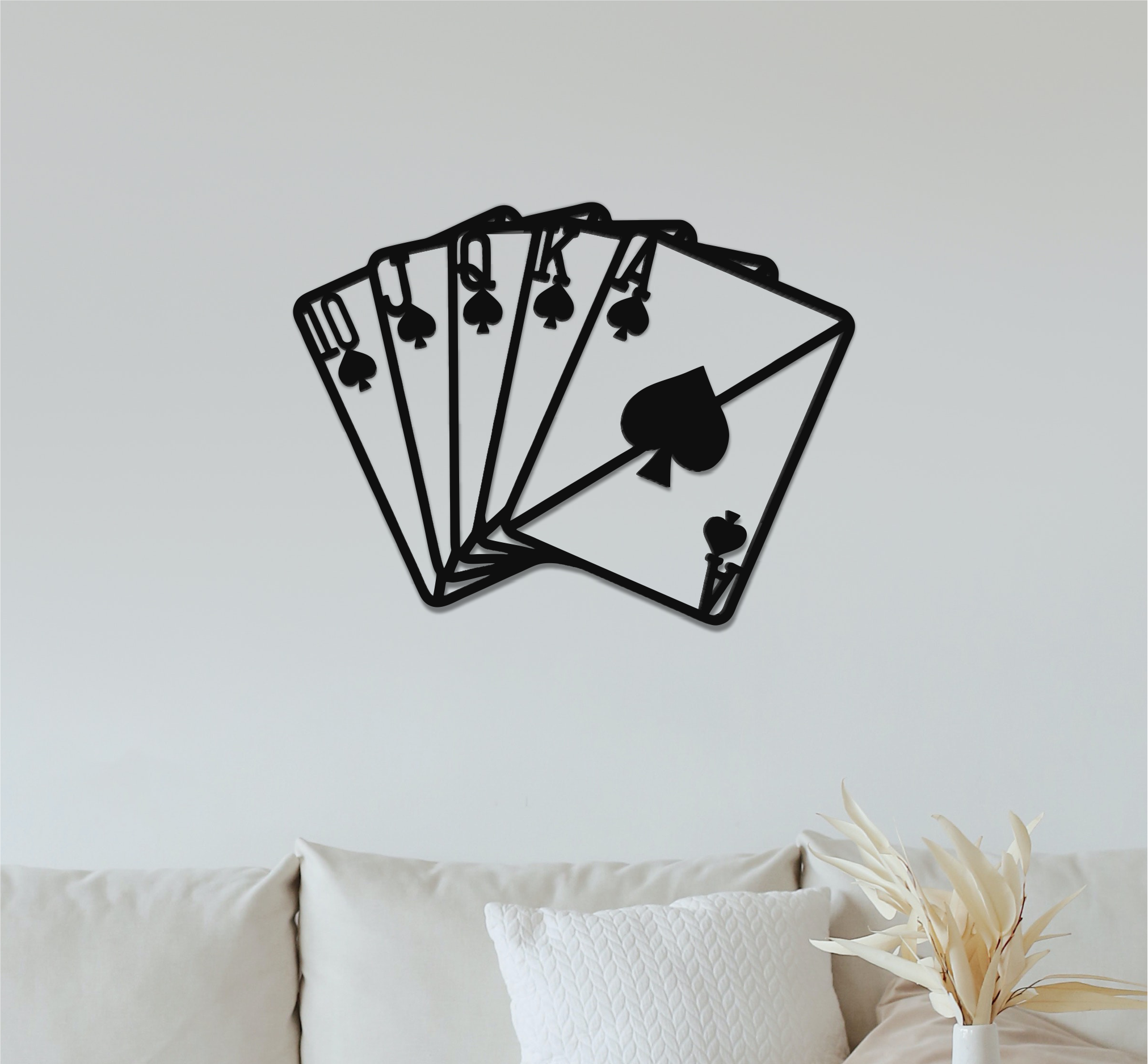 Playing Cards Wall Art, laser-cut wall décor by Engravia Mauritius