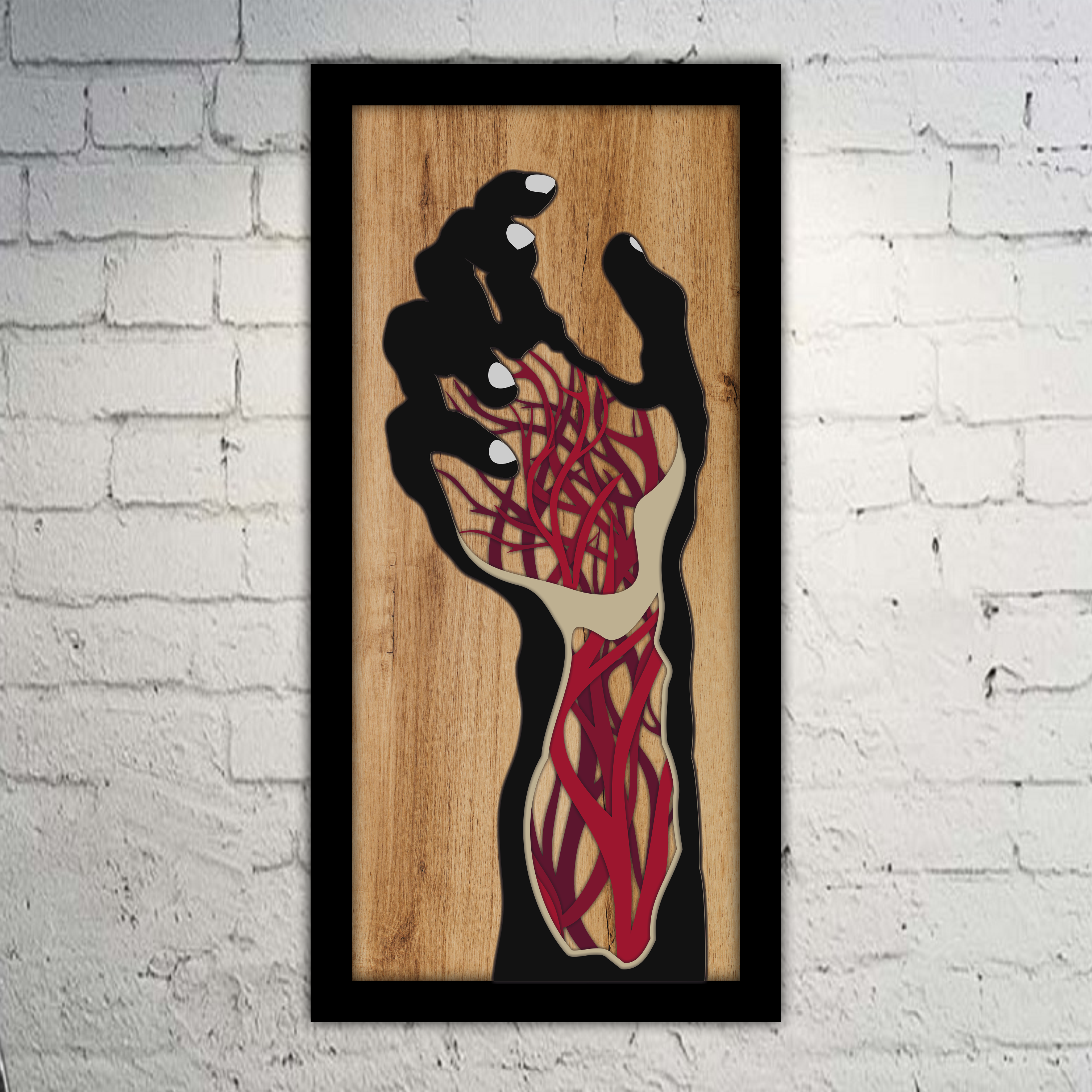 Mother and Child Wall Panel, laser-cut wall décor by Engravia Mauritius