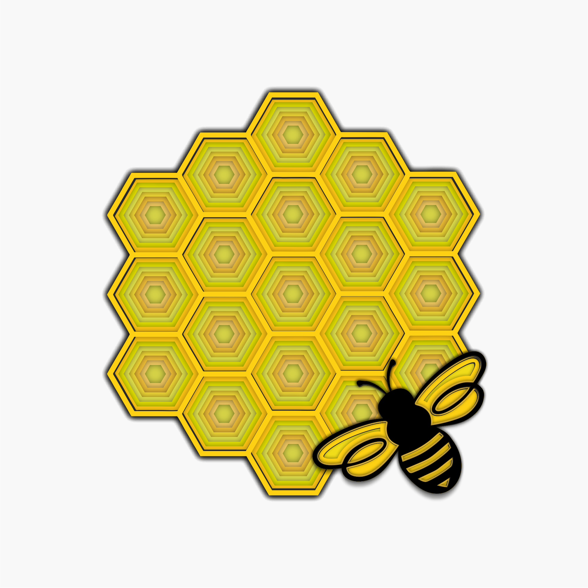 Bee Honeycomb Wall Art, laser-cut wall décor by Engravia Mauritius