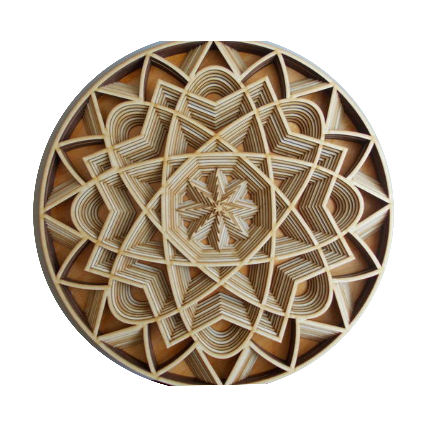 Layered Mandala Wall Art, laser-cut wall décor by Engravia Mauritius