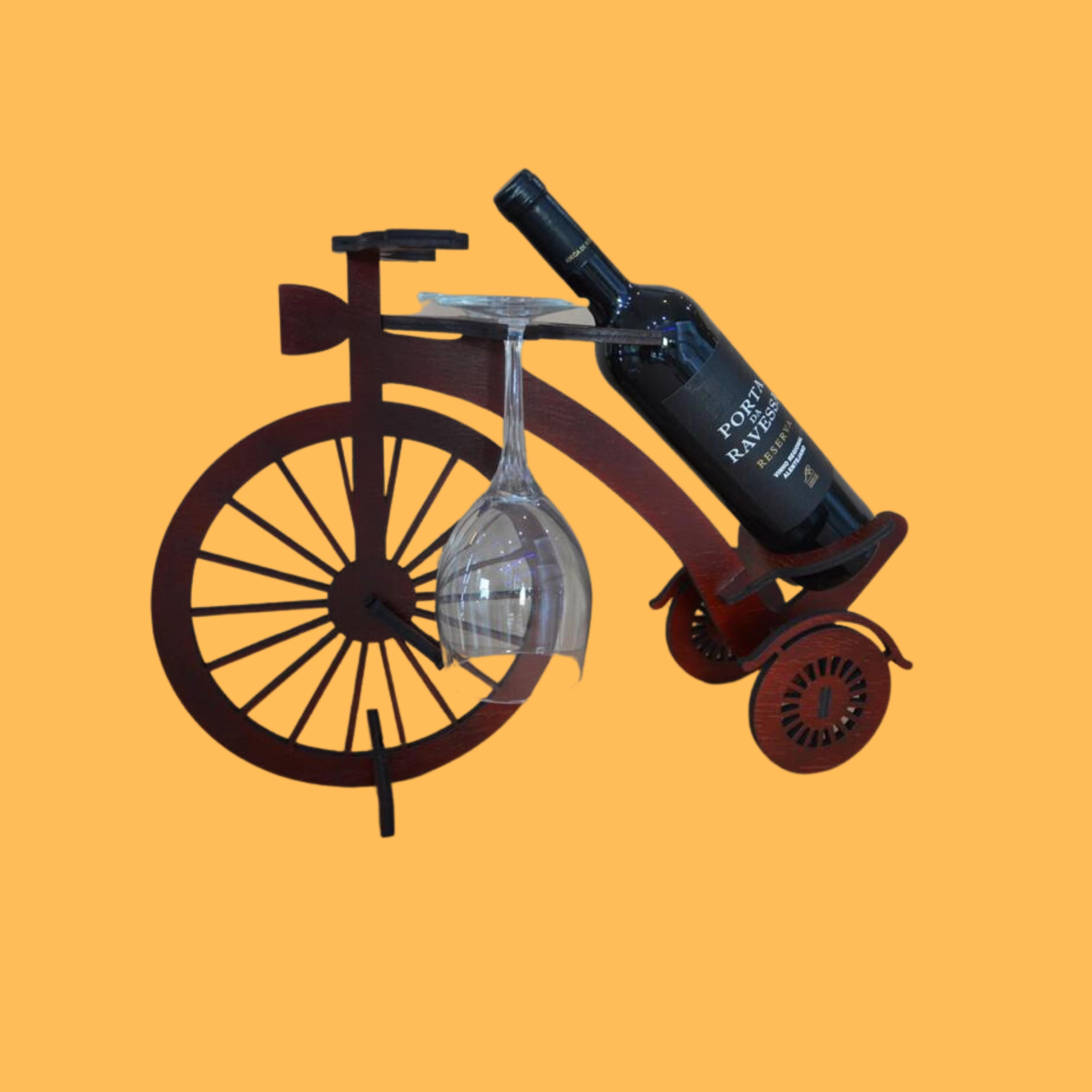 Tricycle Bottle Holder, custom laser-cut wooden product by Engravia Mauritius